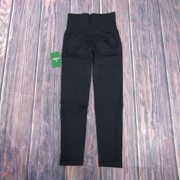 Halara NEW NWT Womens Small Black Leggings Butt Scrunch Yoga Gym Workout 7/8 - Picture 3 of 4